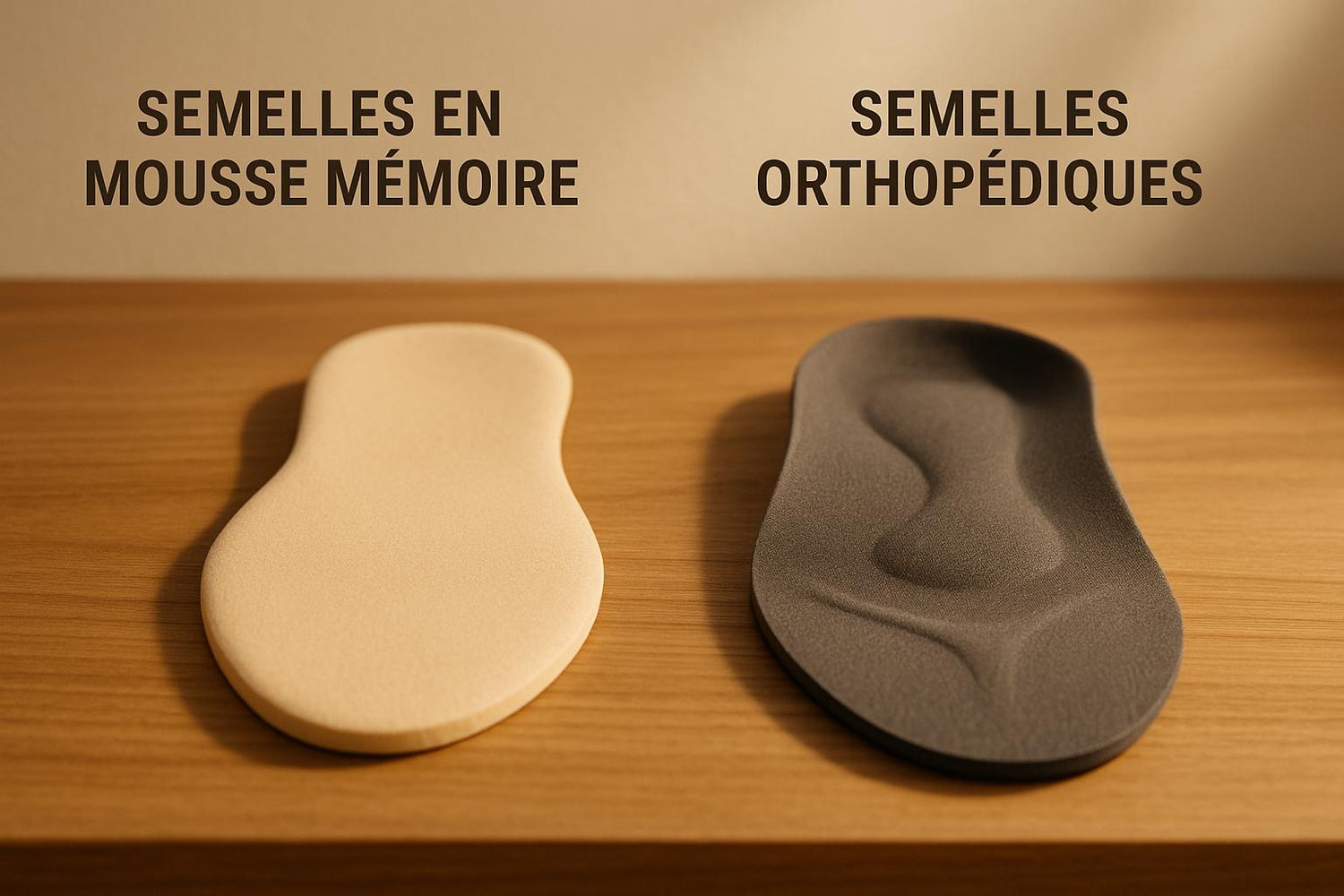Semelles en Mousse Mémoire vs Semelles Orthopédiques