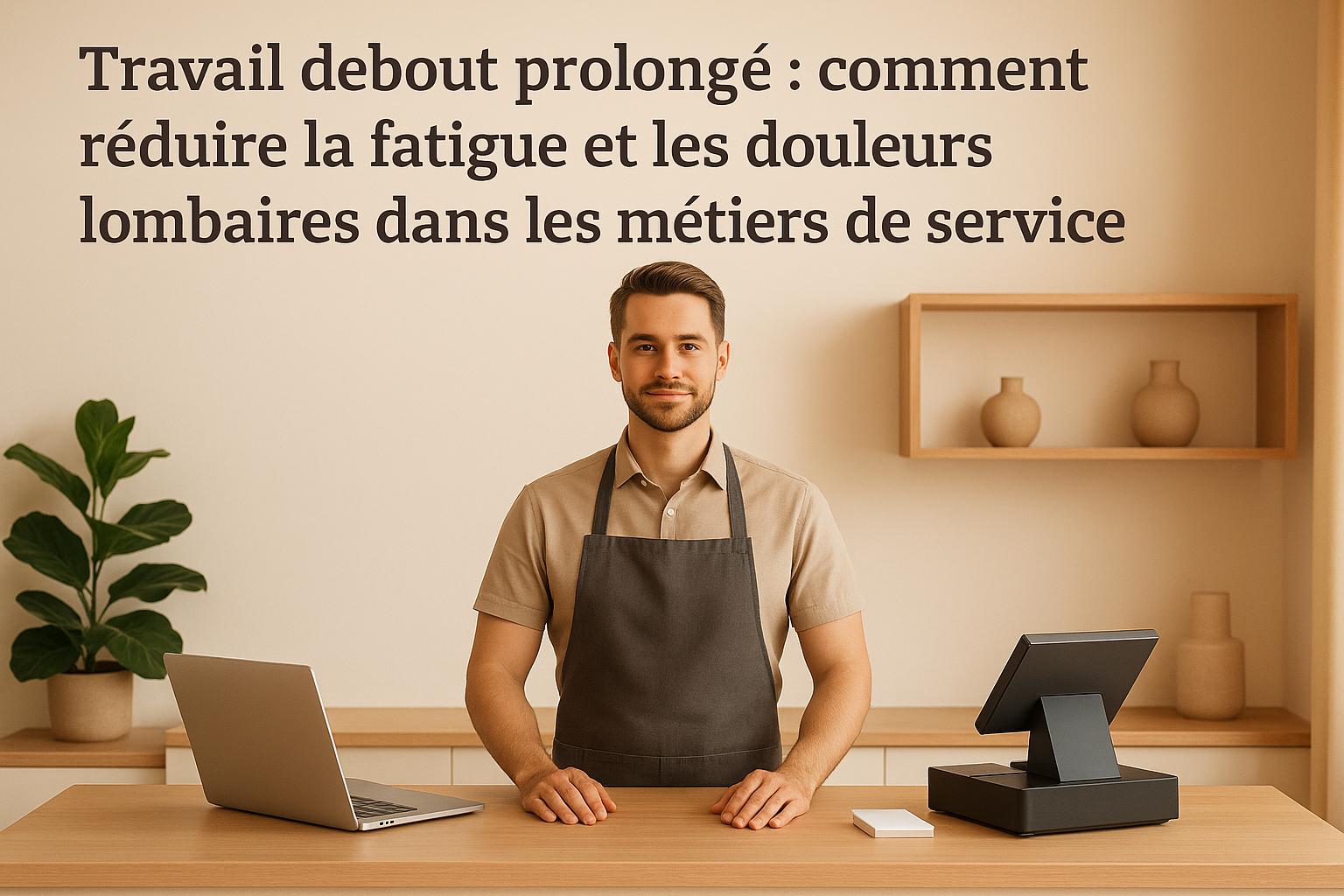 Travail debout prolongé : comment réduire la fatigue et les douleurs lombaires dans les métiers de service