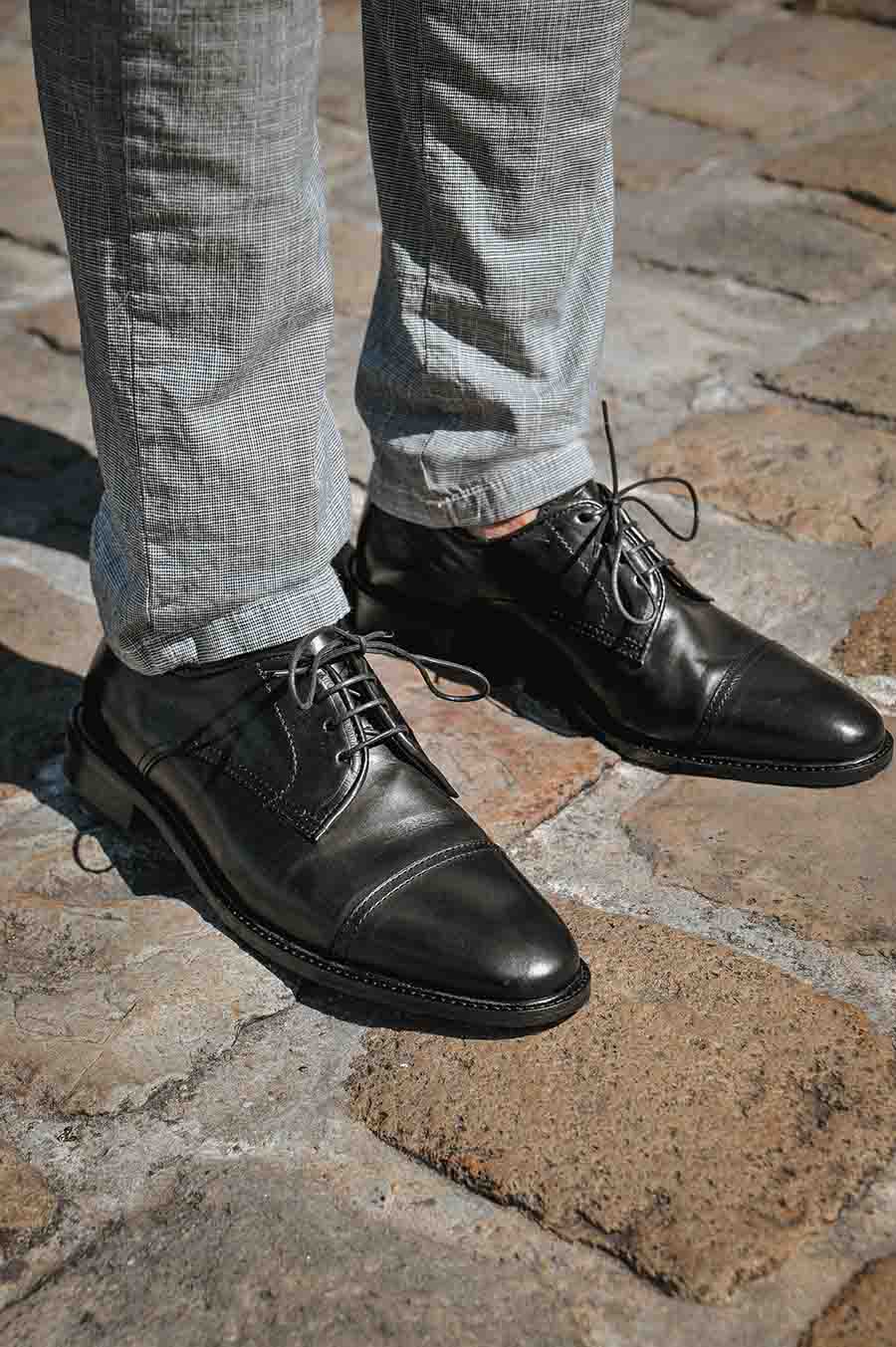 Deries noir haut-de-gamme confort homme pieds sensibles