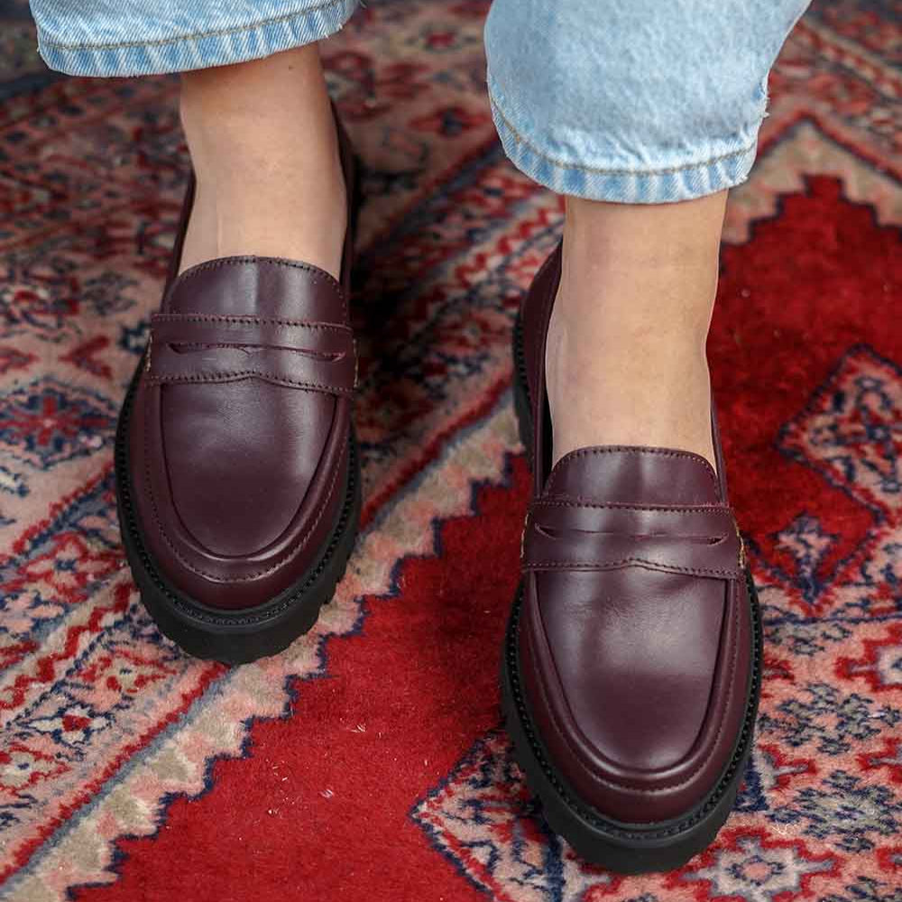 Mocassins confort Olivia ● Bordeaux