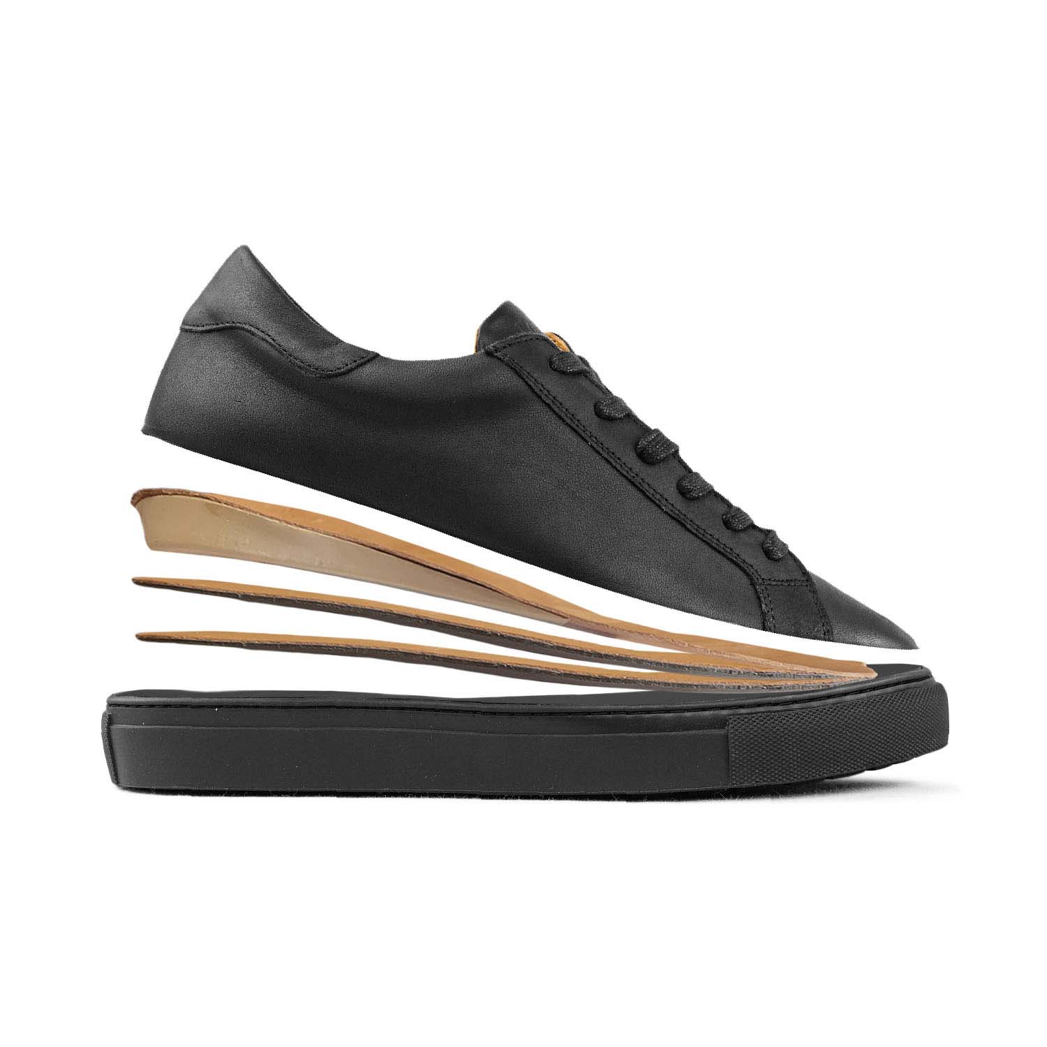 Sneakers skoffier noir confortable semelle amovible 