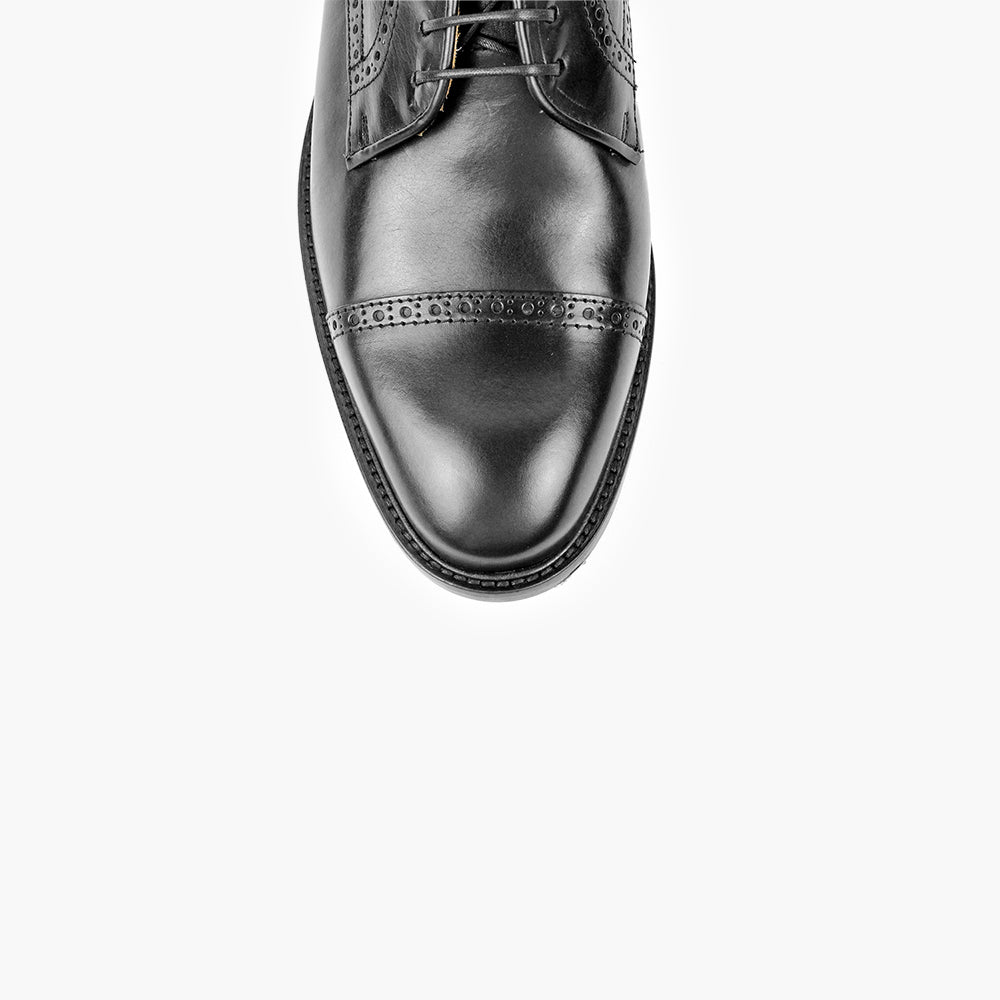Derbies noir cuir homme confort semelles amovibles