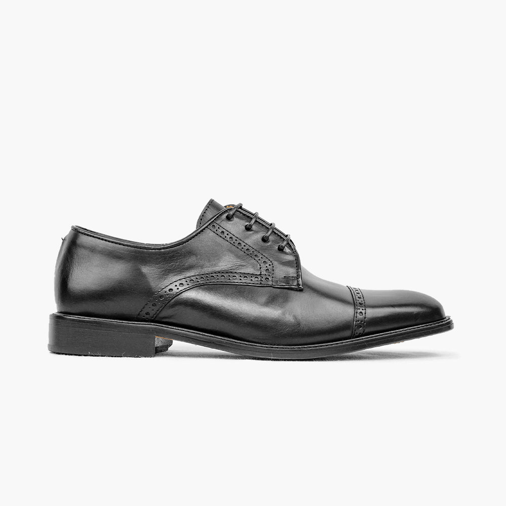 Derby noir cuir homme confort 