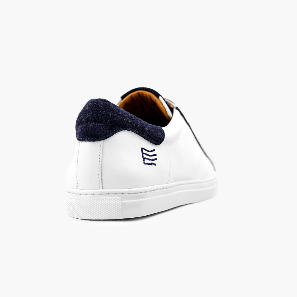 Tennis homme cuir marine confort semelles amovibles