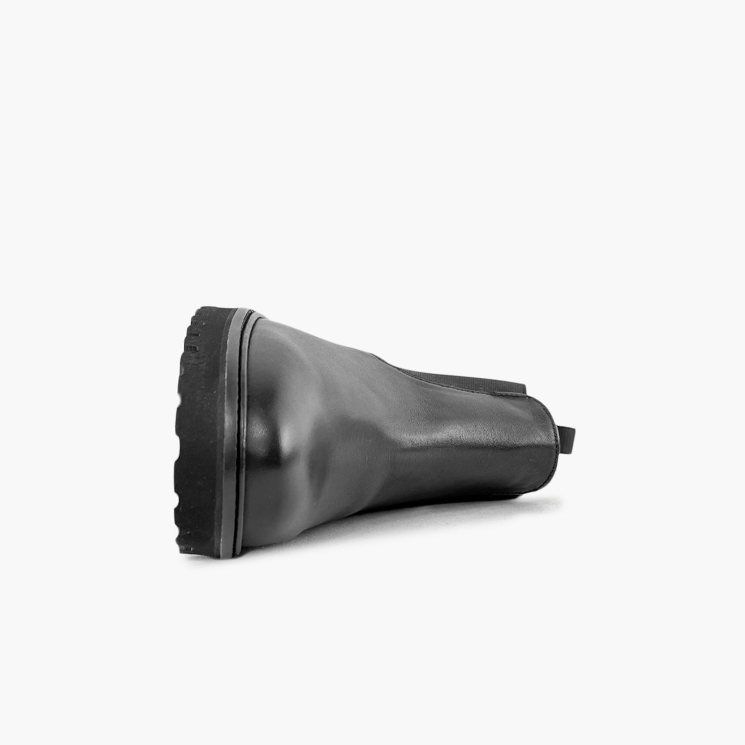 Boots homme hiver confort en cuir noir