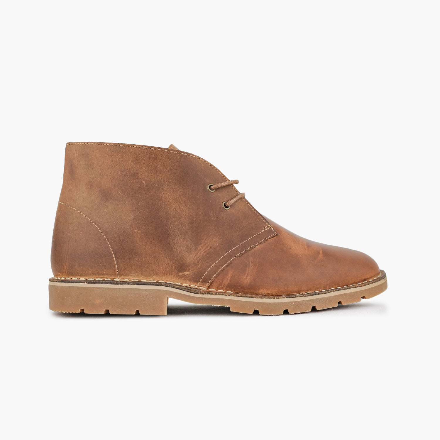 Bottines en cuir marron confort homme 