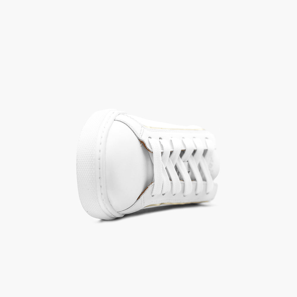 Jolies chaussures dorée en cuir confortable pour femme