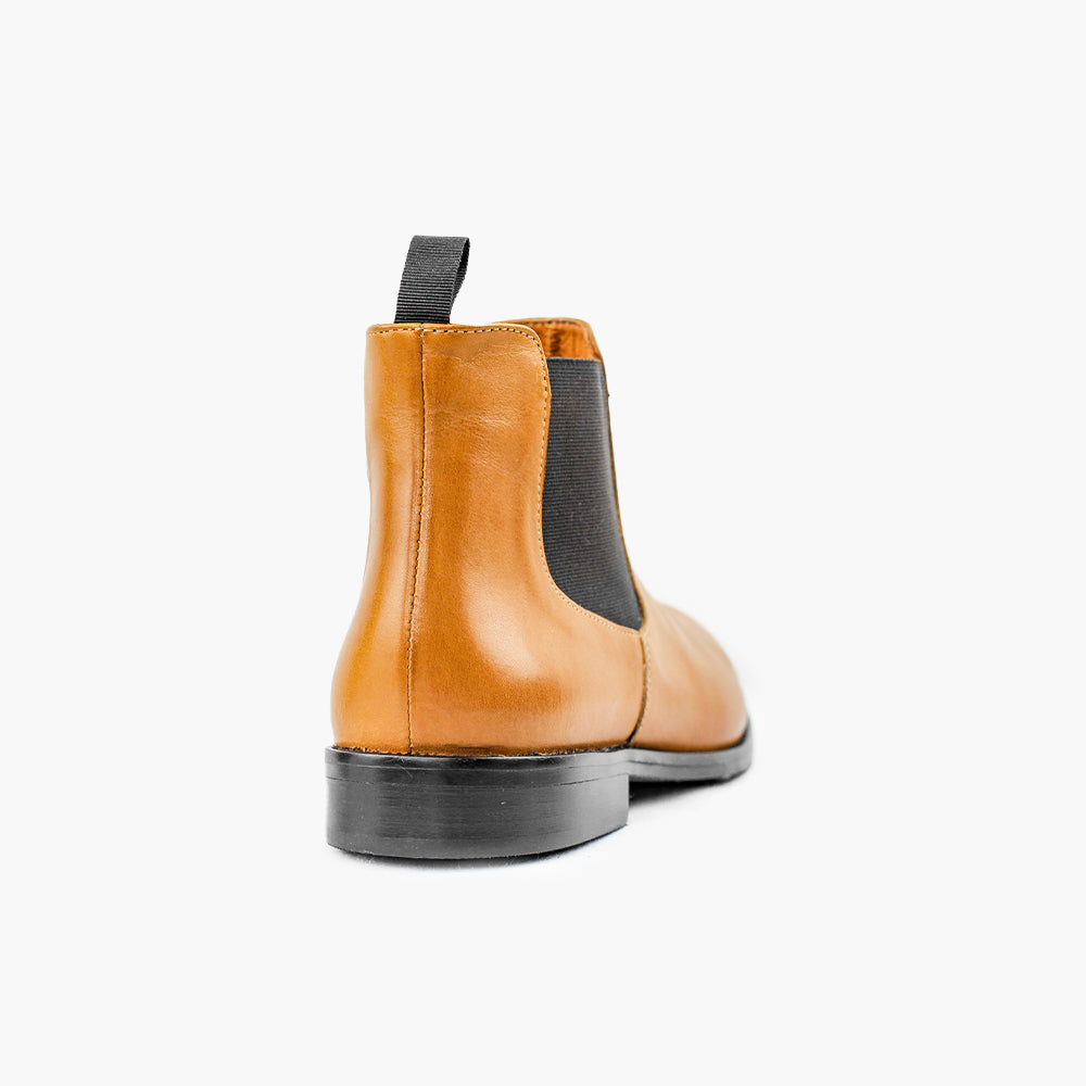 Chelsea boot cognac homme confort pieds sensibles