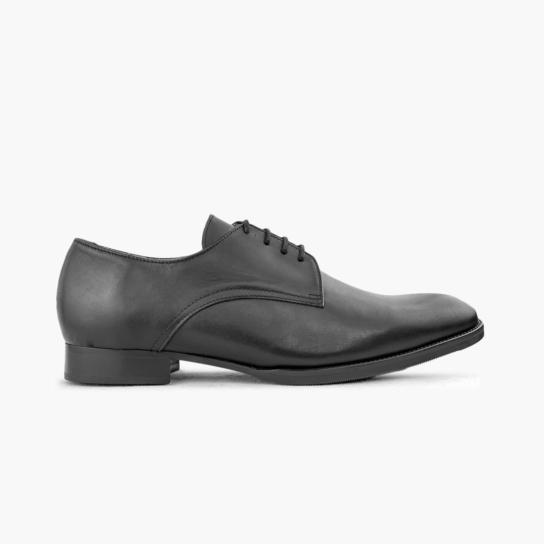 Derby homme en cuir noir confort business