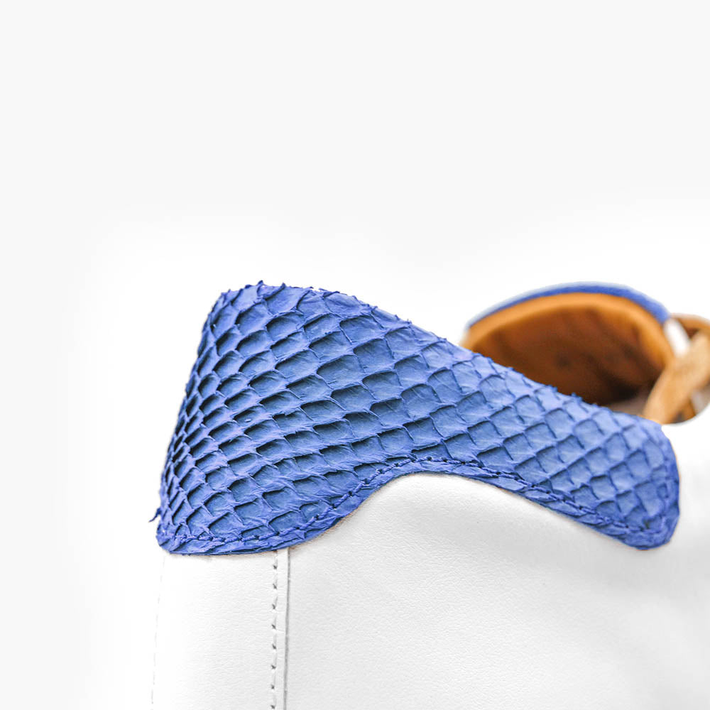 Tennis cuir marine confort haut-de-game
