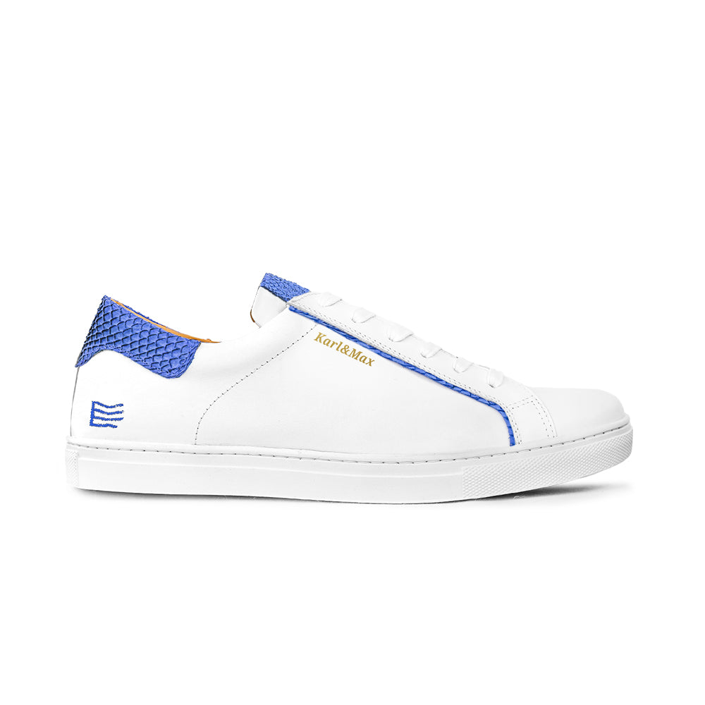 Tennis cuir marine confort semelle amovible