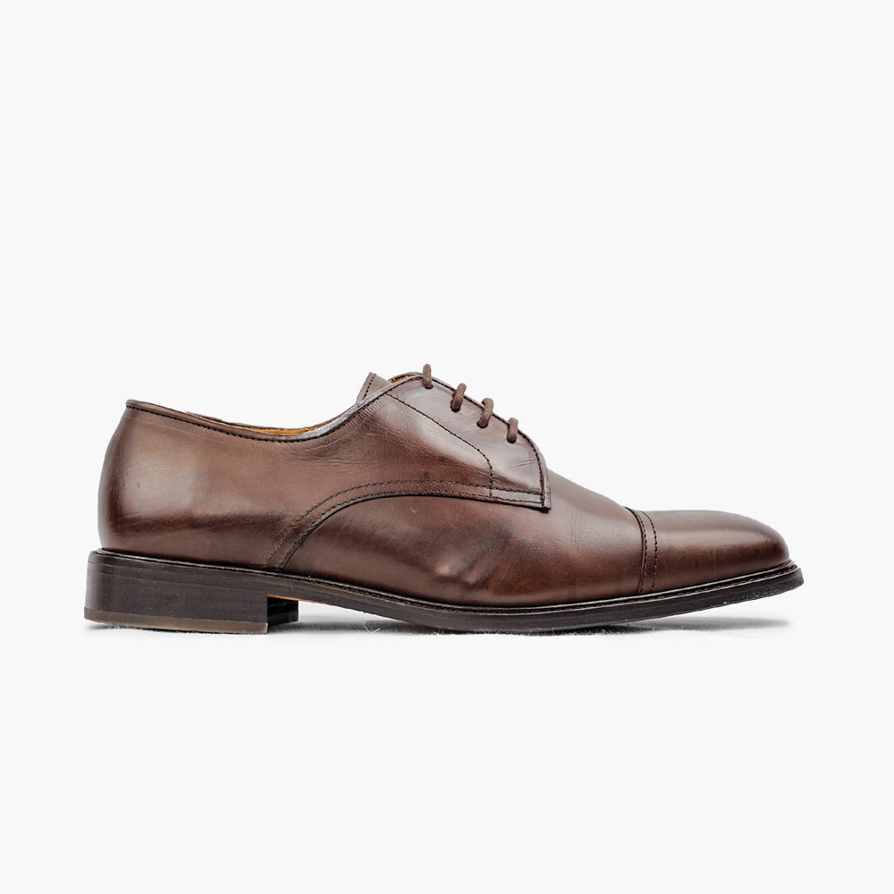 Derby homme cuir marron confort