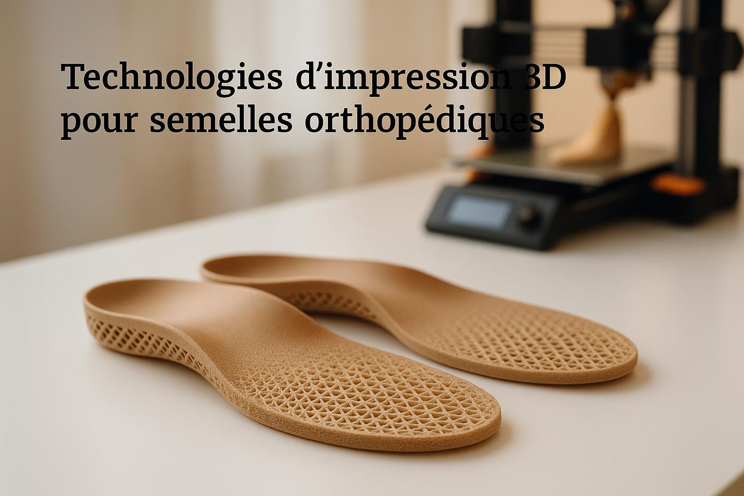 Technologies d'impression 3D pour semelles orthopédiques