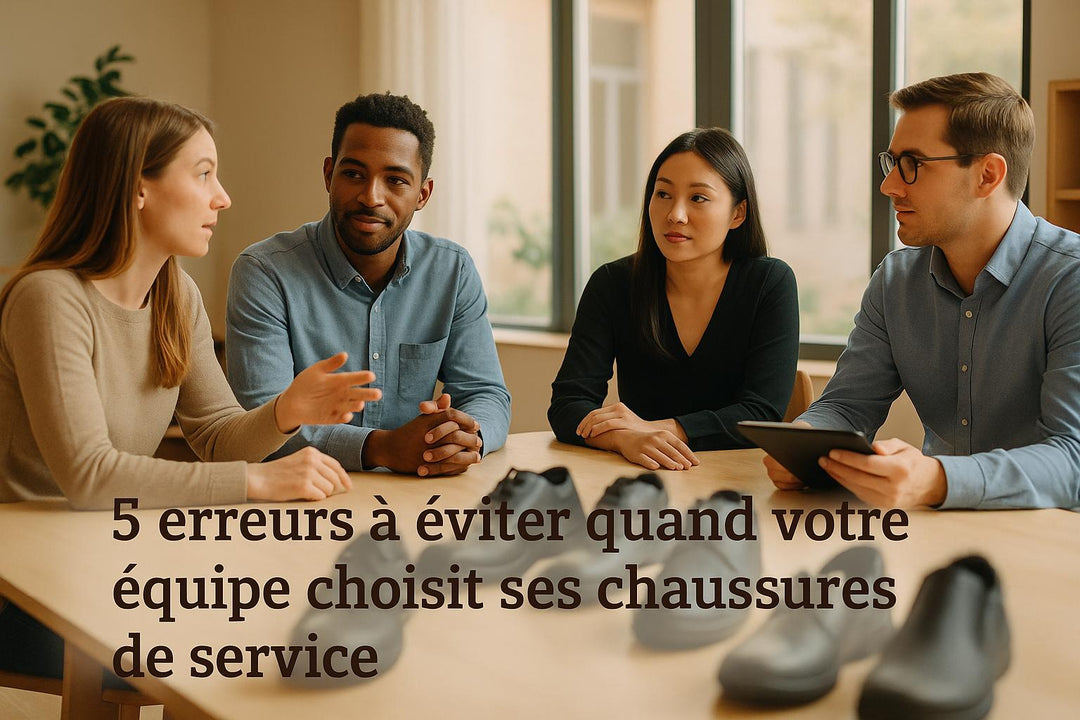 “5 erreurs à éviter quand votre équipe choisit ses chaussures de service”