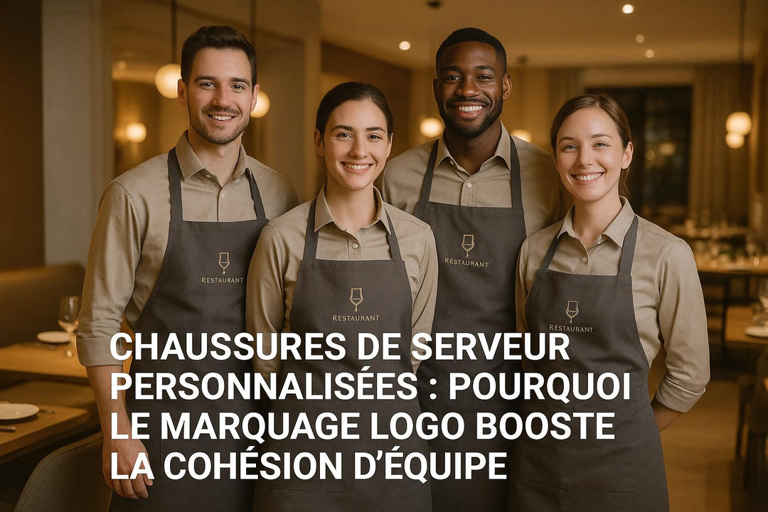 “Chaussures de serveur personnalisées : pourquoi le marquage logo booste la cohésion d’équipe”