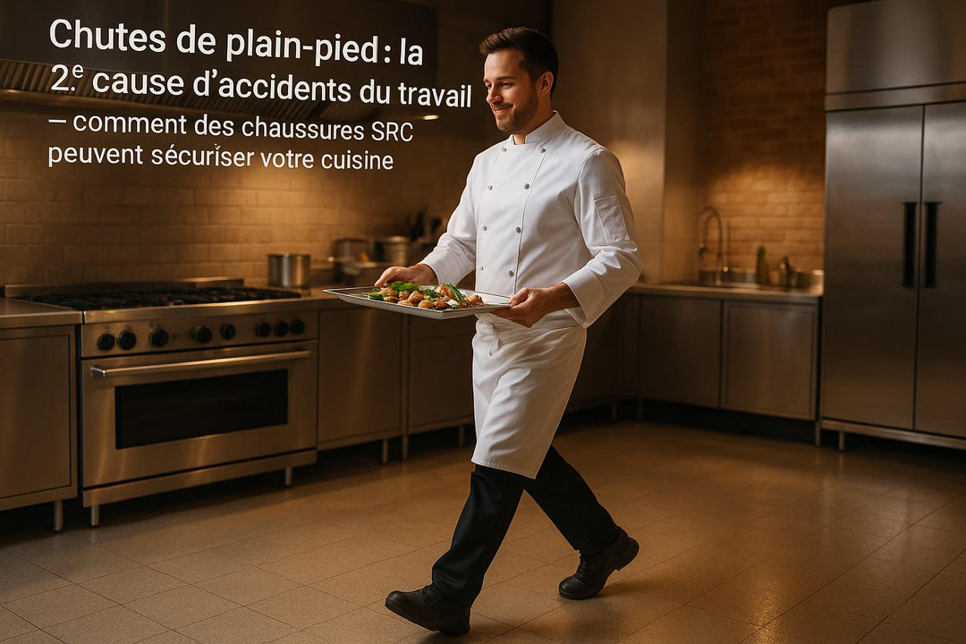 Chutes de plain-pied : la 2ᵉ cause d’accidents du travail  -  comment des chaussures SRC peuvent sécuriser votre cuisine