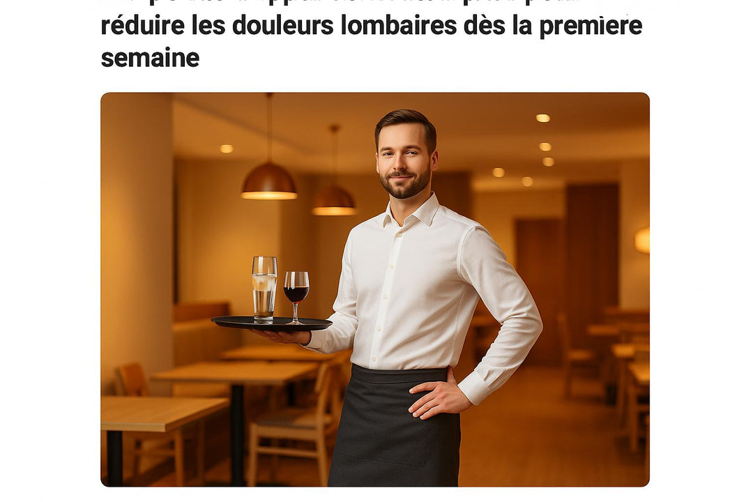 Serveurs : 3 points d’appui biomécaniques pour réduire les douleurs lombaires dès la première semaine