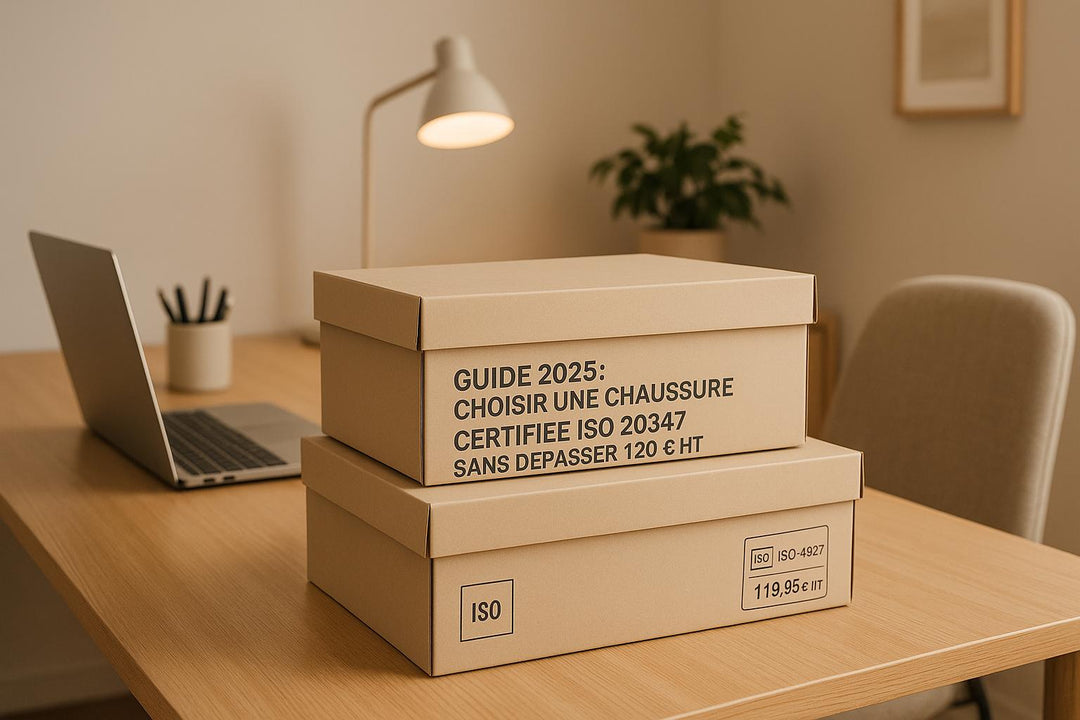 Guide 2025 : choisir une chaussure certifiée ISO 20347 sans dépasser 120 € HT