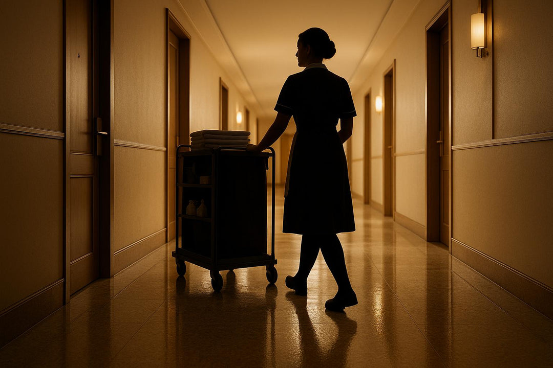 Gouvernante d’étage : un taux d’incidence de 4,3 blessures/100 ETP  -  comment la semelle SRC réduit les chutes dans les couloirs