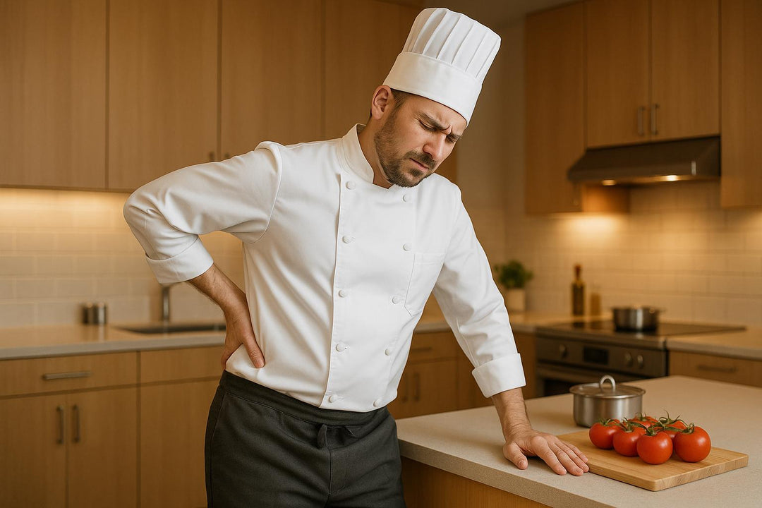 Chef de cuisine : 98,1 % des cuisiniers déclarent des douleurs musculo-squelettiques  -  le rôle clé de l’amorti et de l’orthèse amovible
