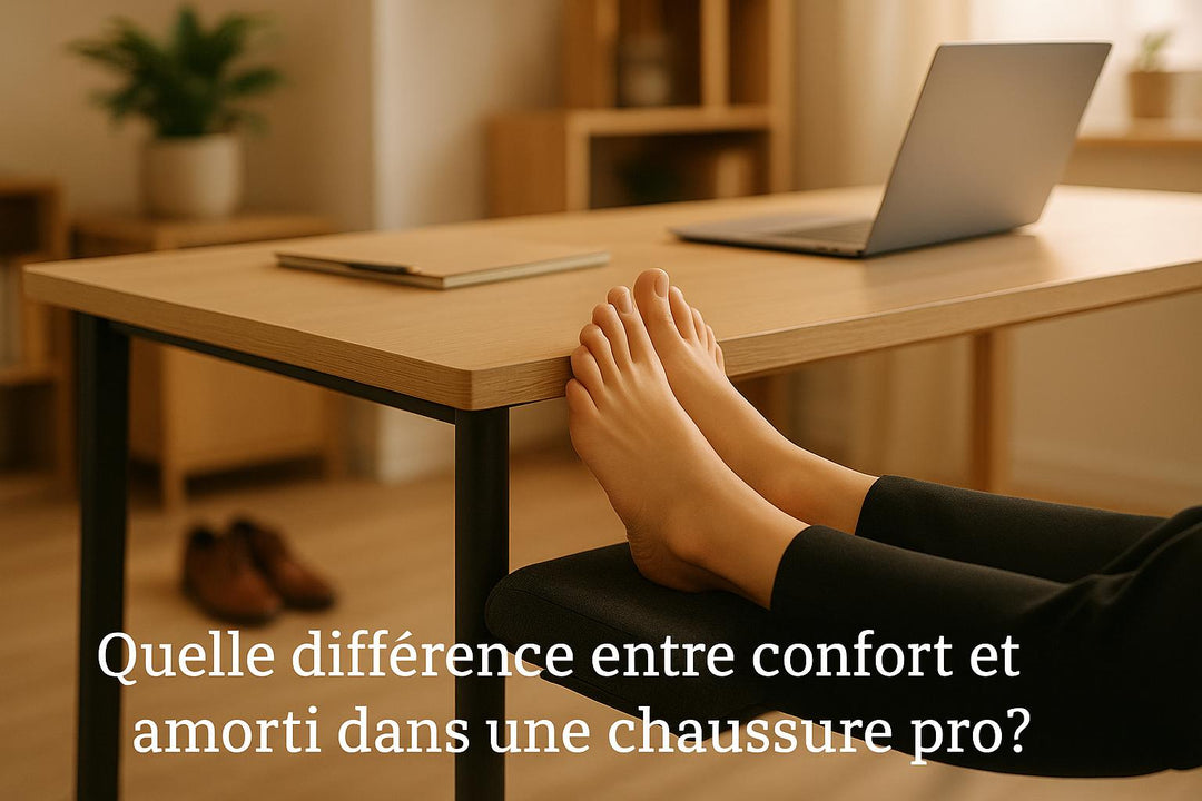 Quelle différence entre confort et amorti dans une chaussure pro ?