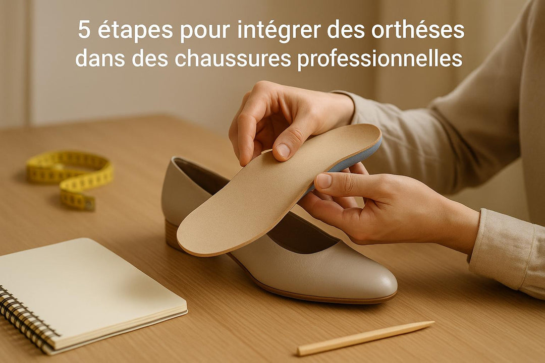 5 étapes pour intégrer des orthèses dans des chaussures professionnelles