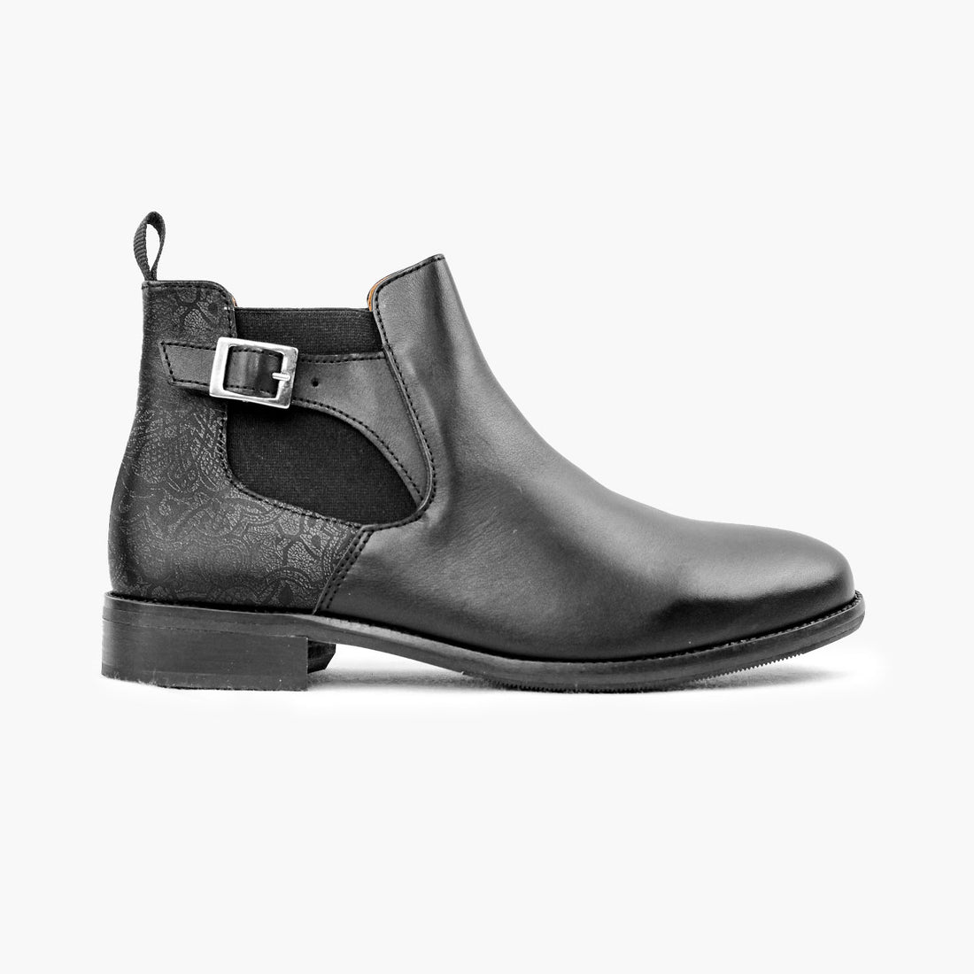 Bottines confortables Agatha ● noir et velours