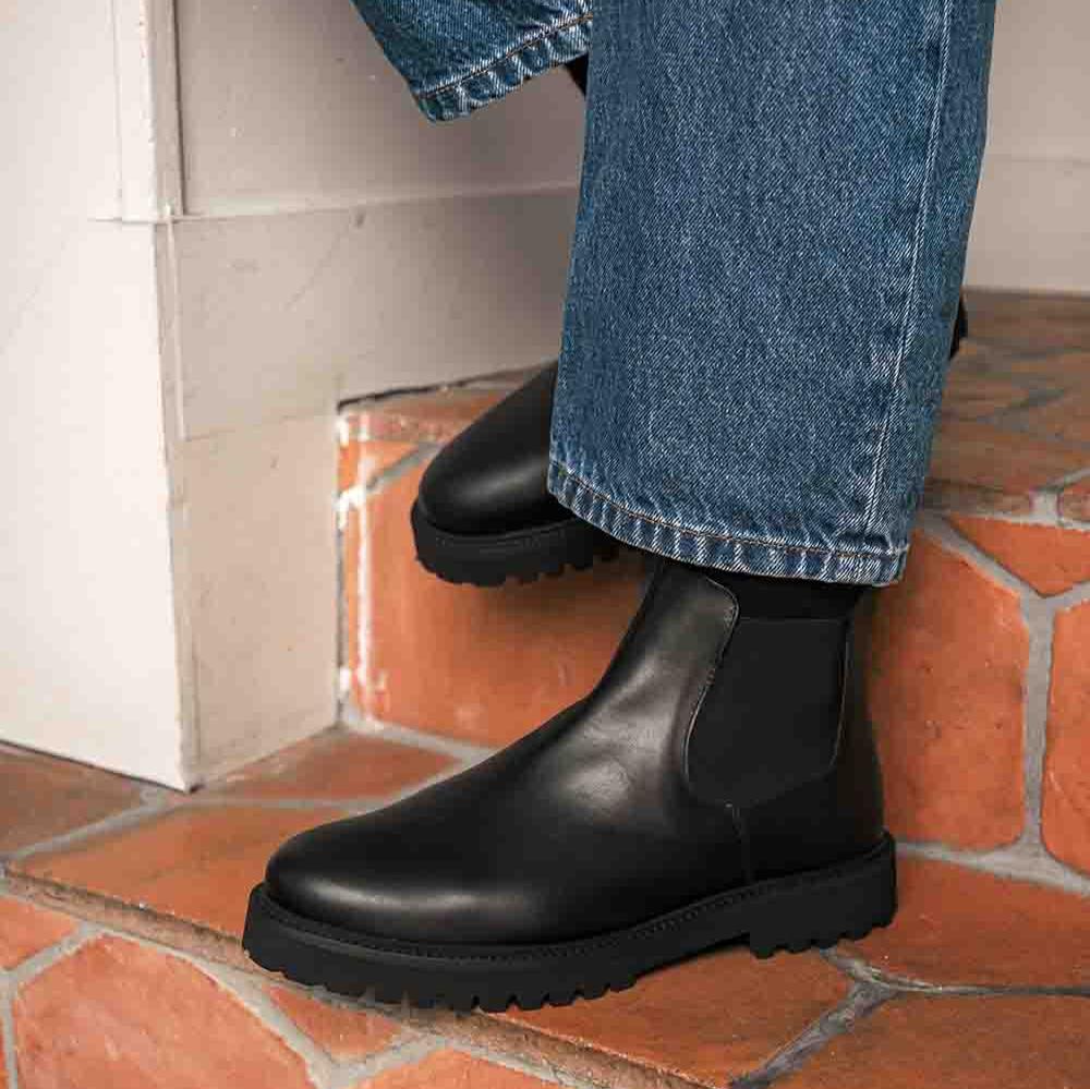 Chelsea boot semelle crantee en cuir avec semelles amovibles Karl Max KarlandMax