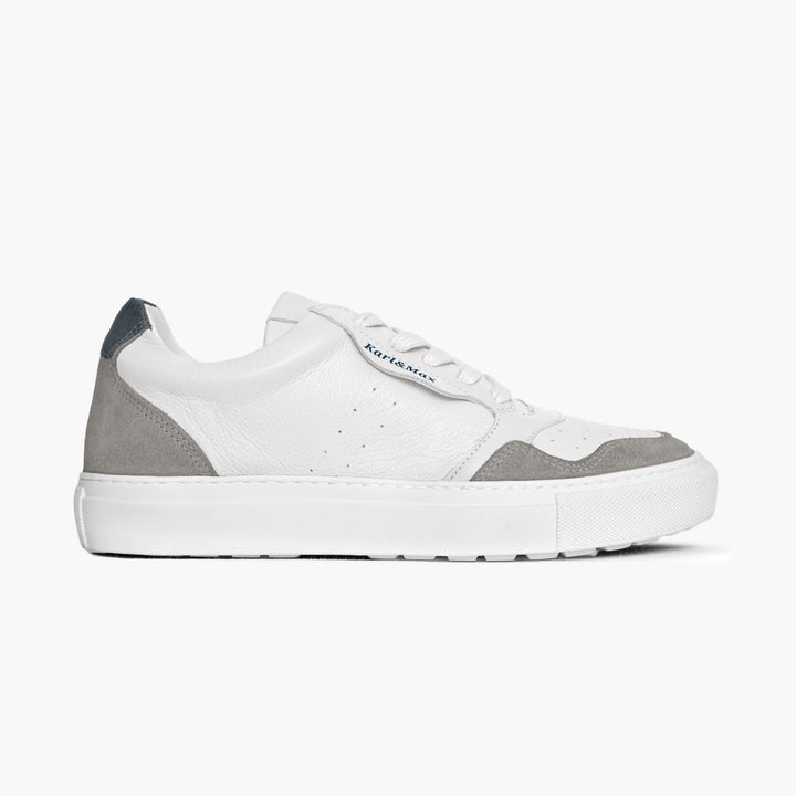Chaussures cuir blanc confort hallux valgus unisex
