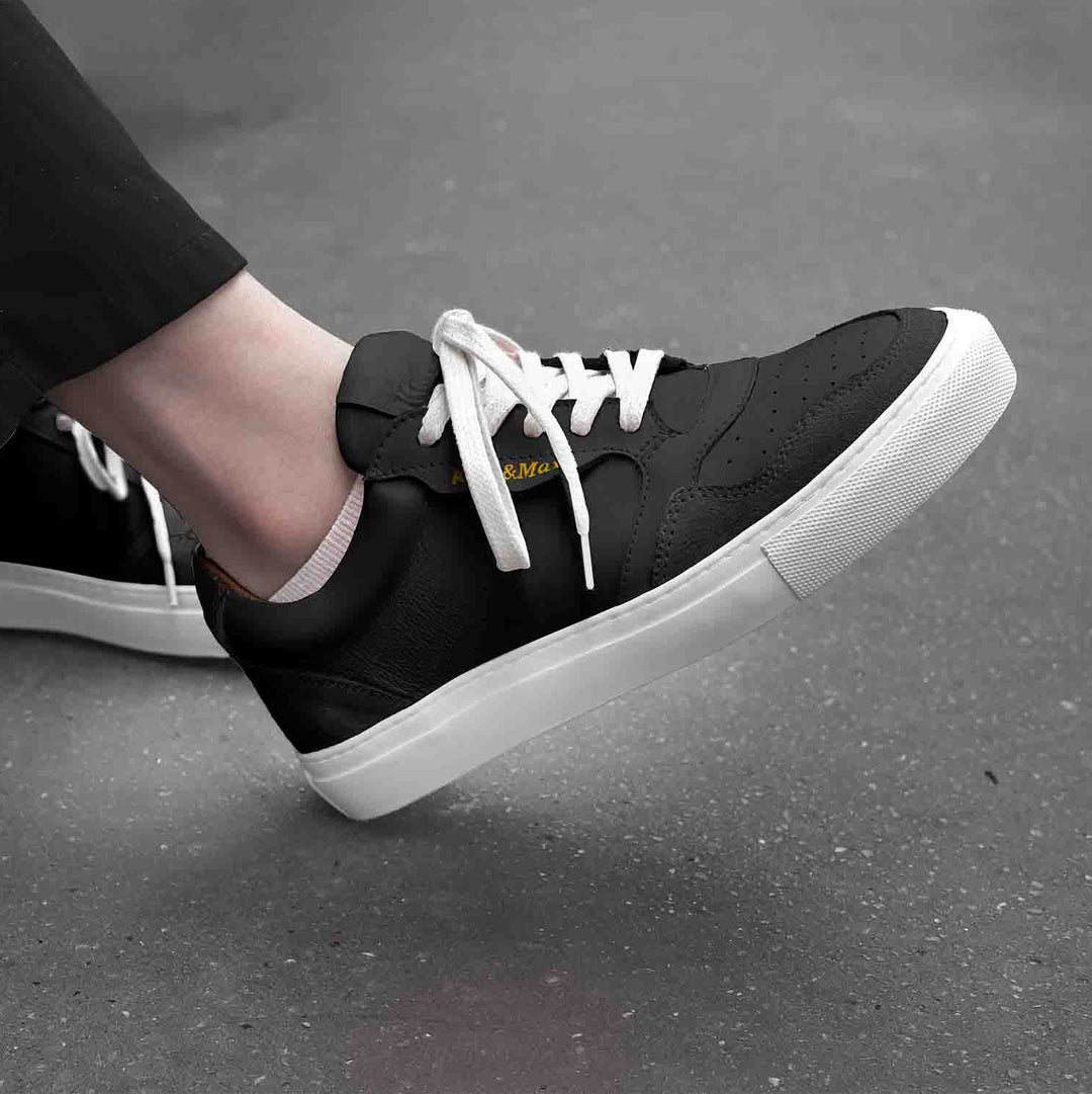 Chaussures cuir noir confort unisex anti-glisse ergonomique