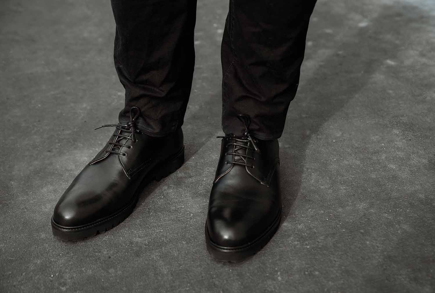 derby homme noir confortable pieds sensibles