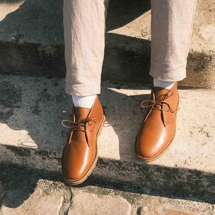 desert boots homme cognac confortable pieds sensibles