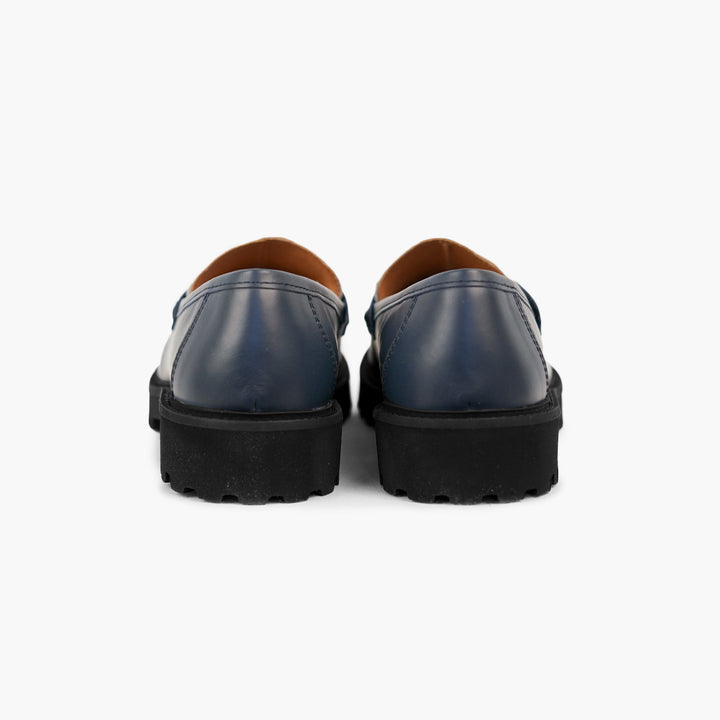 Mocassins confort Olivia ● Bleu et Crème