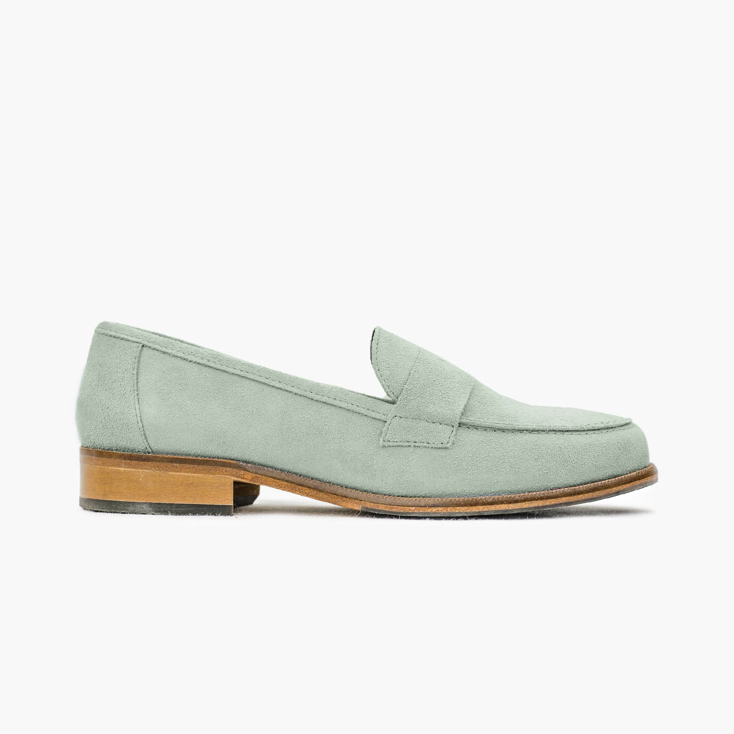 Mocassins vert confortable pieds sensibles