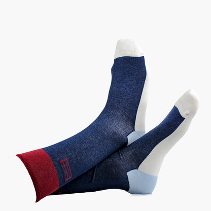 Chaussette double confort bleu Karl&amp;Max