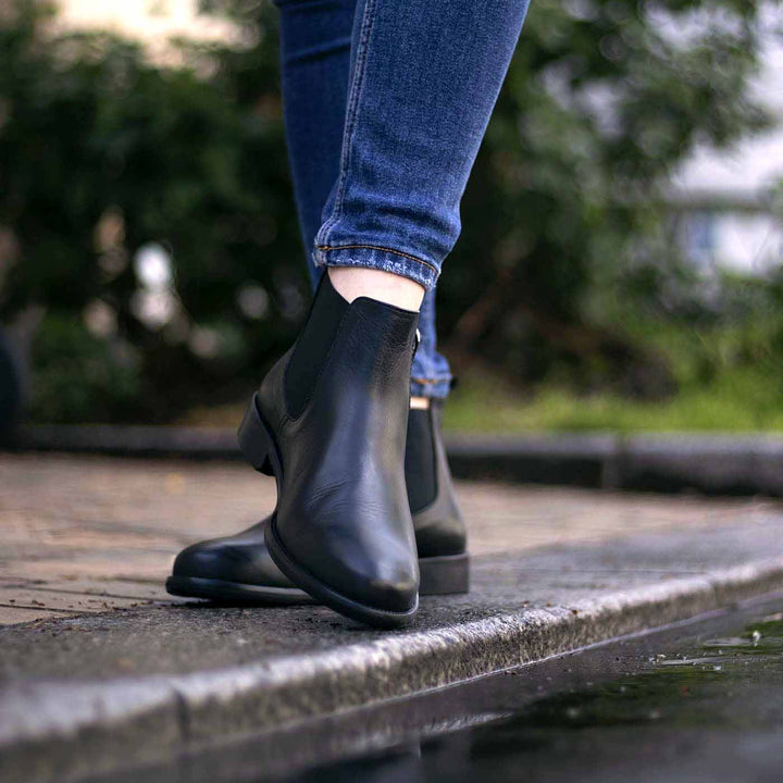 Chelsea boots noir femme semelles orthopédiques