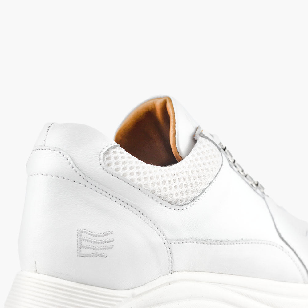 Sneakers cuir haut-de-gamme pieds sensibles