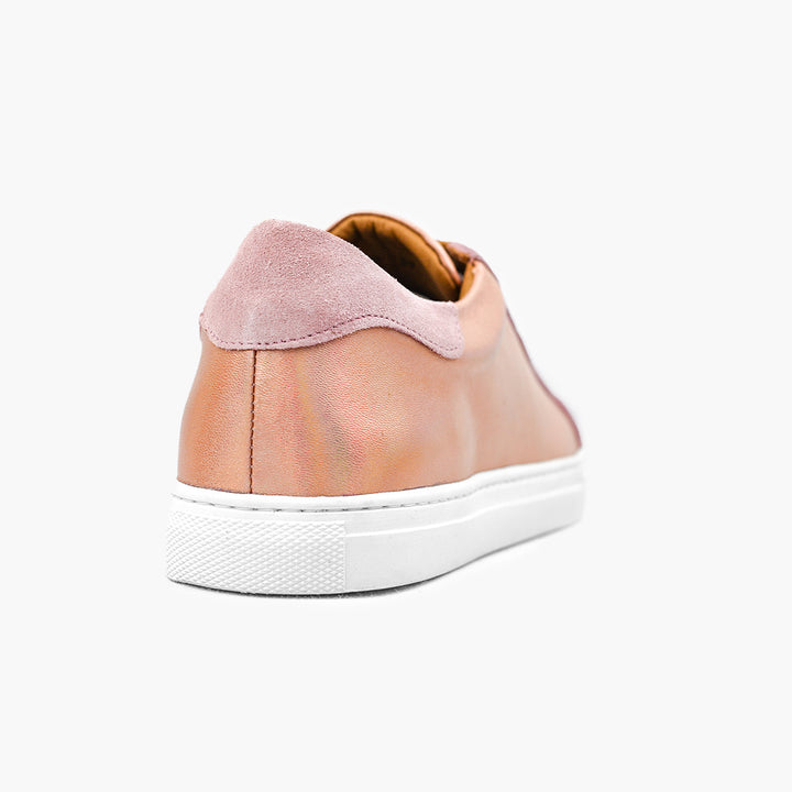 Sneakers or rose femme haut-de-gamme semelles amovibles