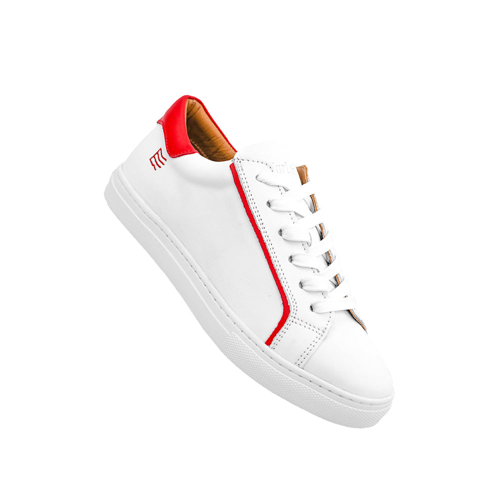 Sneaker blanc rouge femme hallux valgus