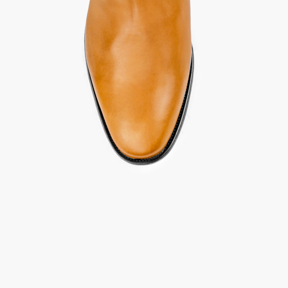 Chelsea boot cognac homme confort semelles orthopédiques