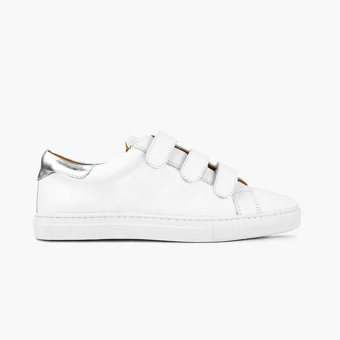 sneakers scratch blanc argent hallux valgus