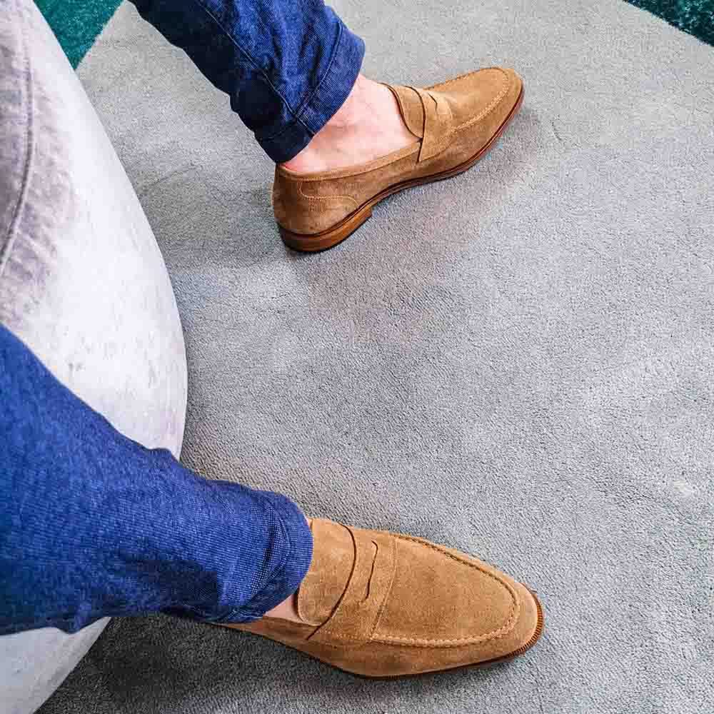 Mocassins haut-de-gamme homme pieds plats
