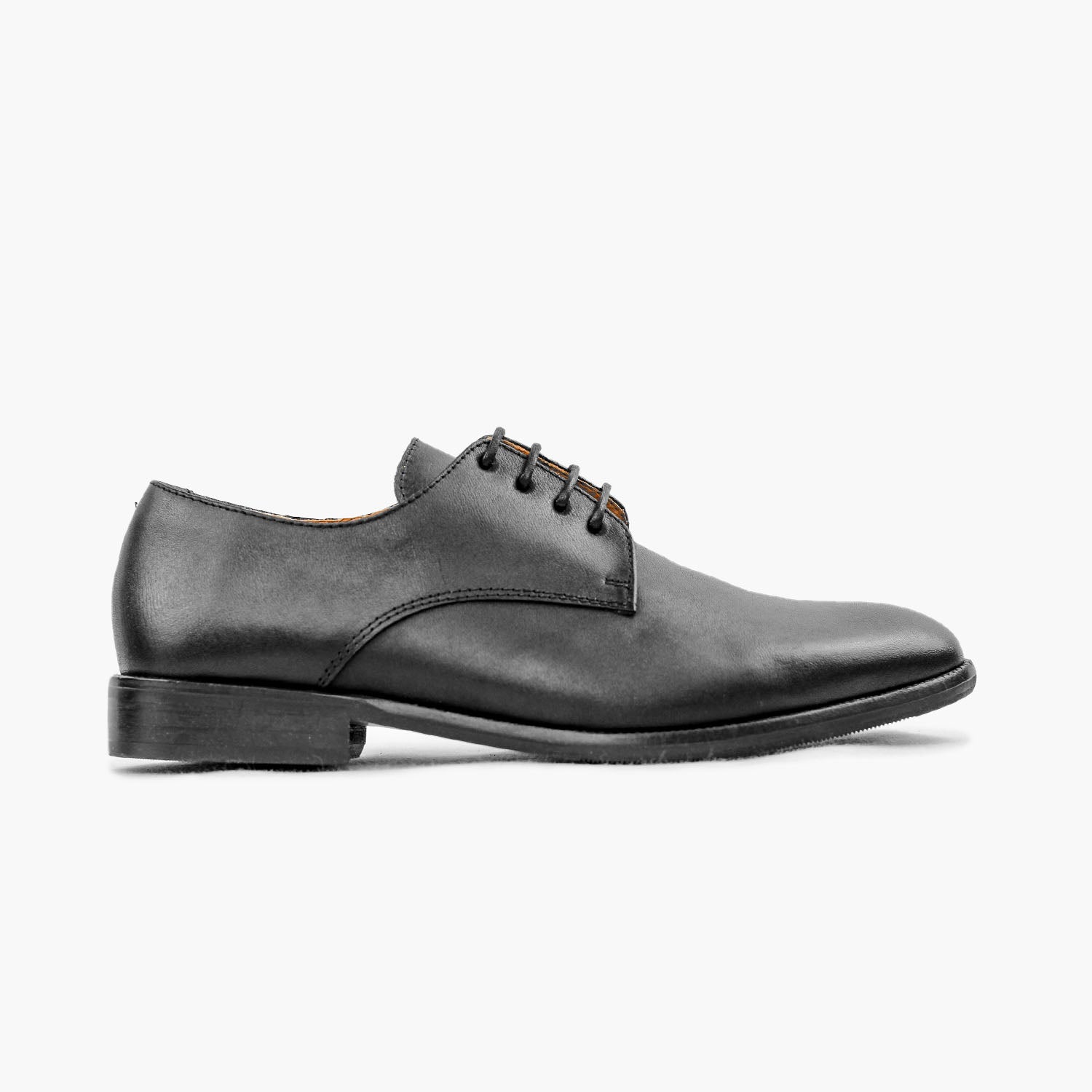 Chaussure en cuir noir confort pour homme